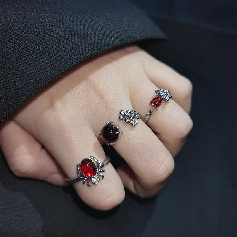Gothic Unpredictable Stone Animal Ring
