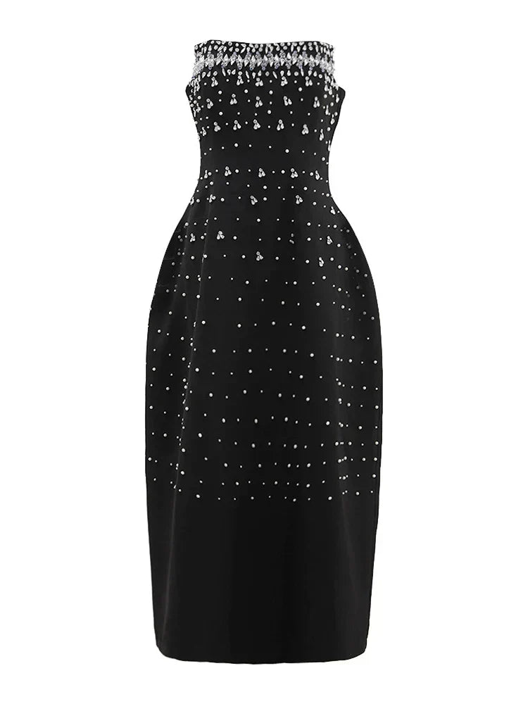 Sequin Beaded Strapless Fit and Flare Mini Party Dress - View 5