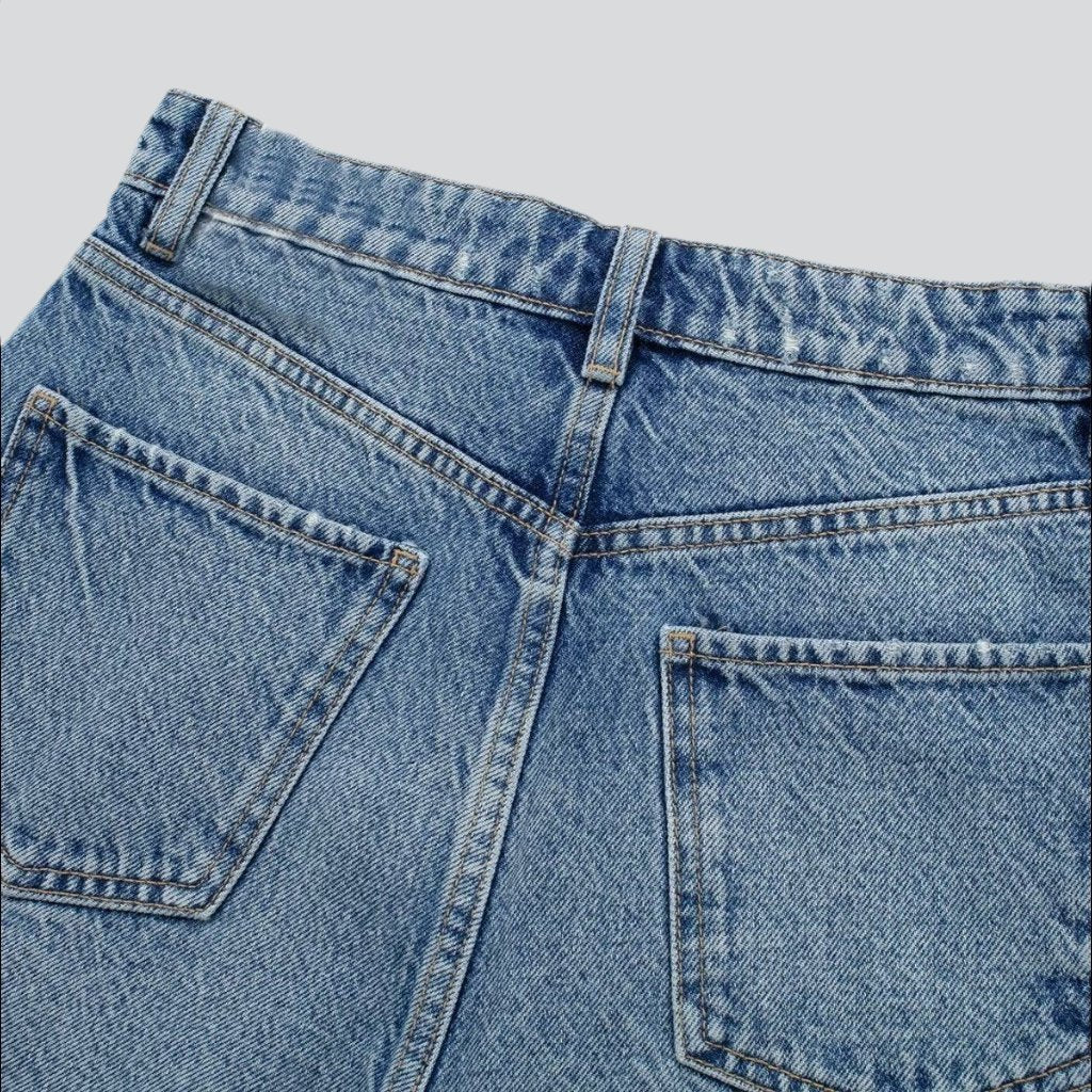 Y2k women's distressed denim shorts - Fashionpara