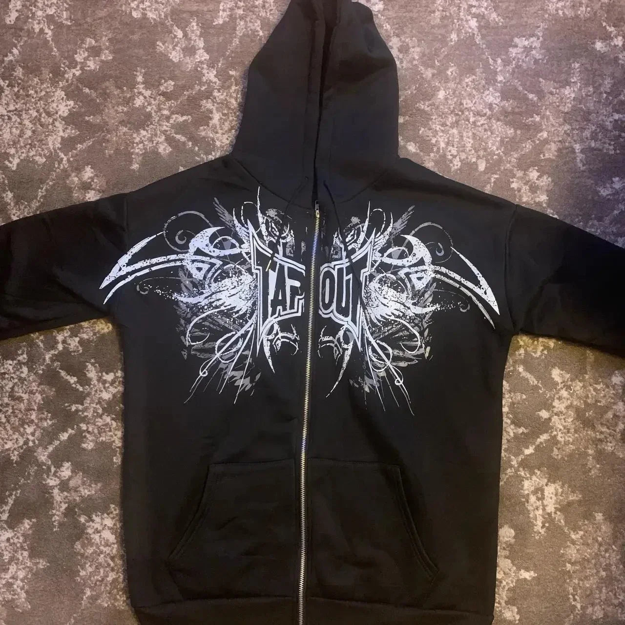 Y2K Mysterious Visual Zipper Hoodie