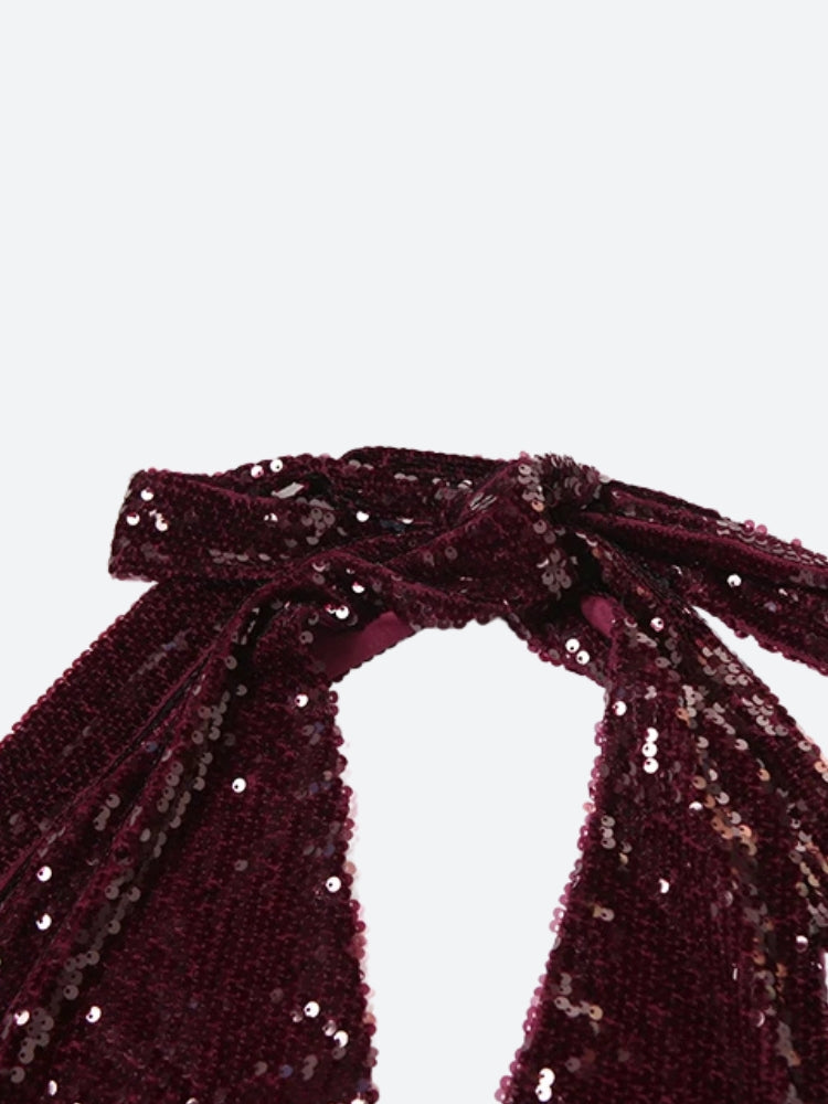 Sequin Halter Neck Backless Mini Dress - View 6