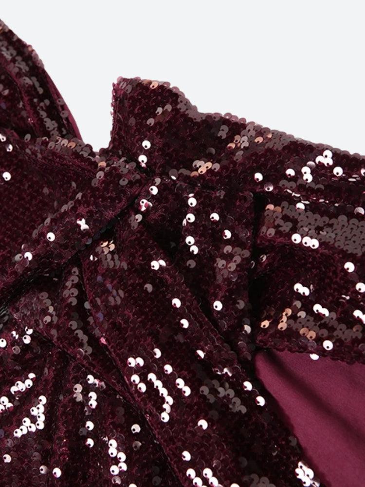 Sequin Halter Neck Backless Mini Dress - View 7