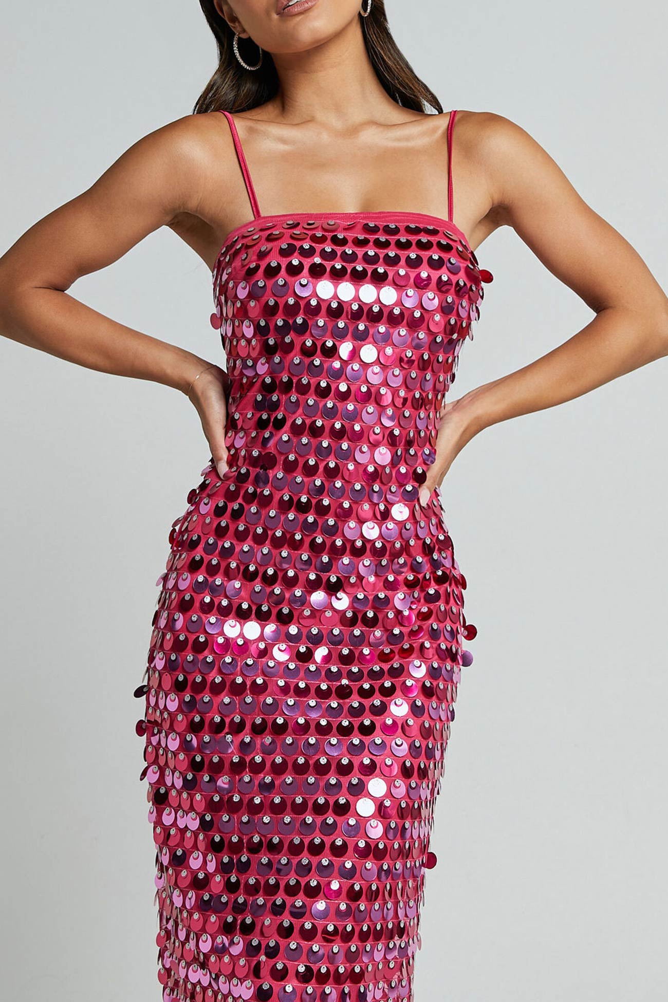 Sequins Pack Hip Cami Dress - Fashionpara