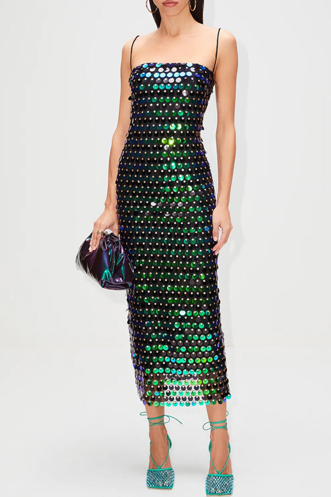 Sequins Pack Hip Cami Dress - Fashionpara