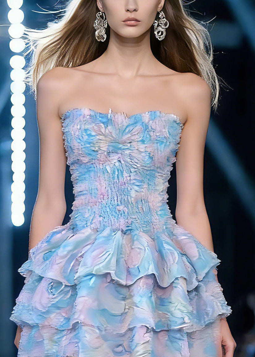 Sex Rainbow Bustier Top Tulle Mid Dress Sleeveless - View 2