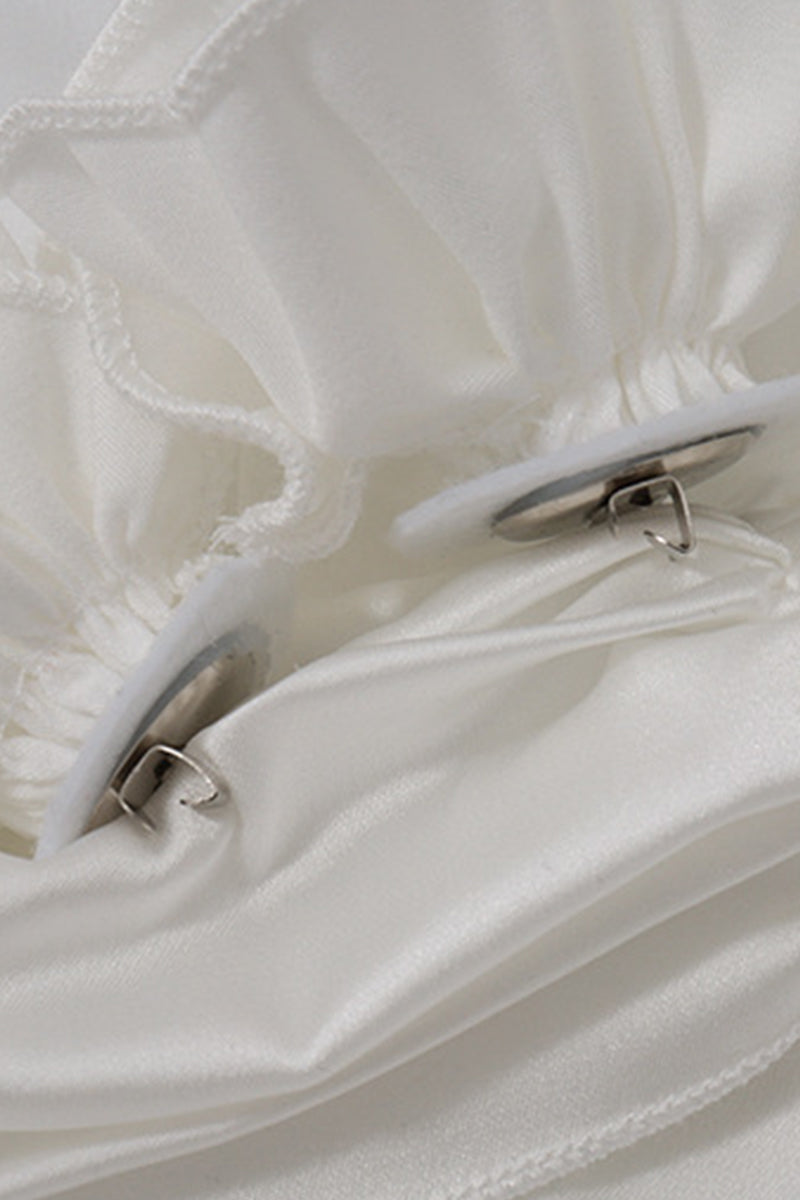 Sexy Backless Flounce Flower Shape Halter A Line Dresses - Fashionpara