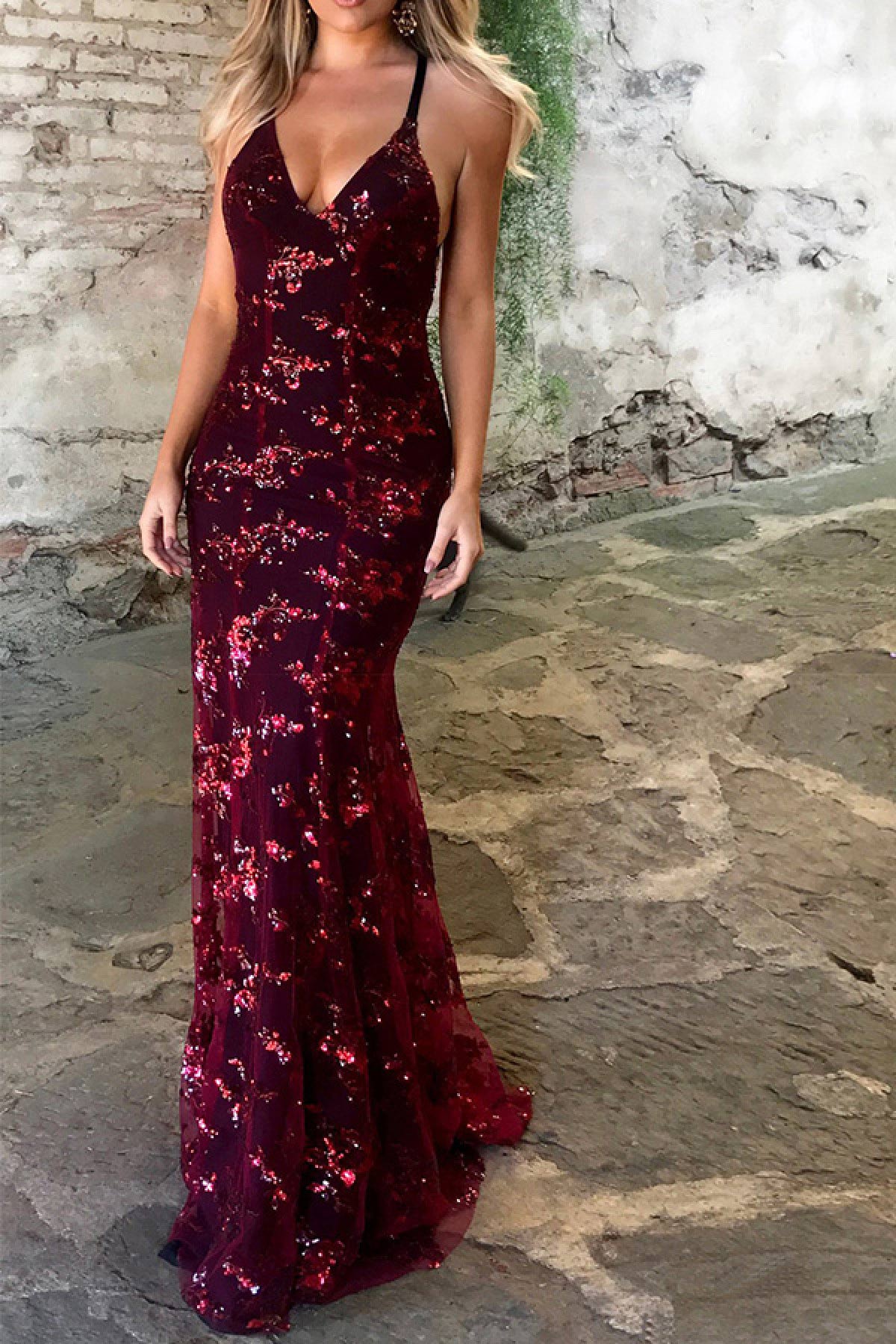 Sexy Mermaid Sparkly Prom Dress - Mislish