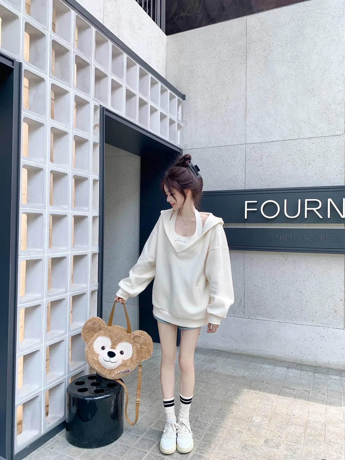 Slouchy Casual Solid Oversized Hoodie 2