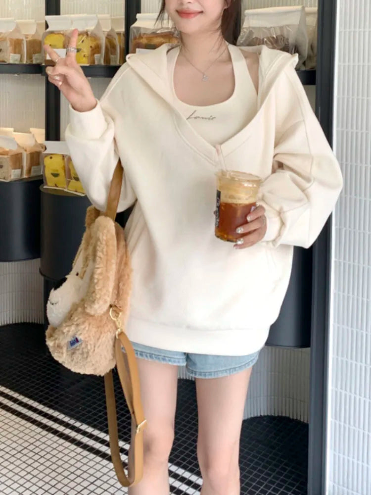 Slouchy Casual Solid Oversized Hoodie