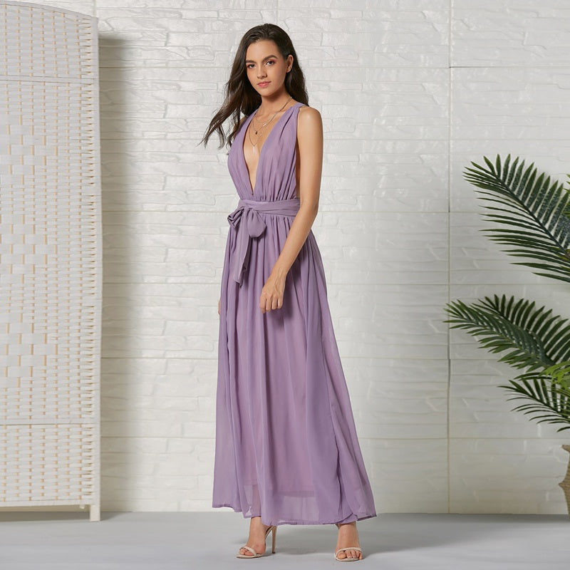 KittenAlarm - Sexy Women Fashion Maxi Long Multiway Bridesmaids Bow waist Party Dresses Robe Longue Femme