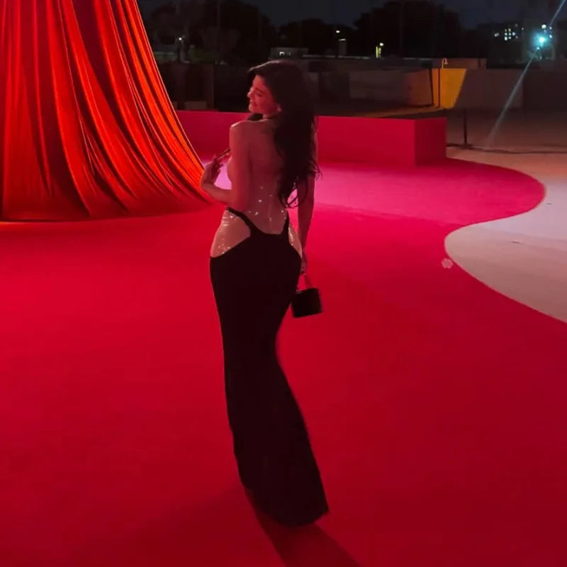 Shiny Sequins Patchwork Sleeveless Glitter Vacation Dress