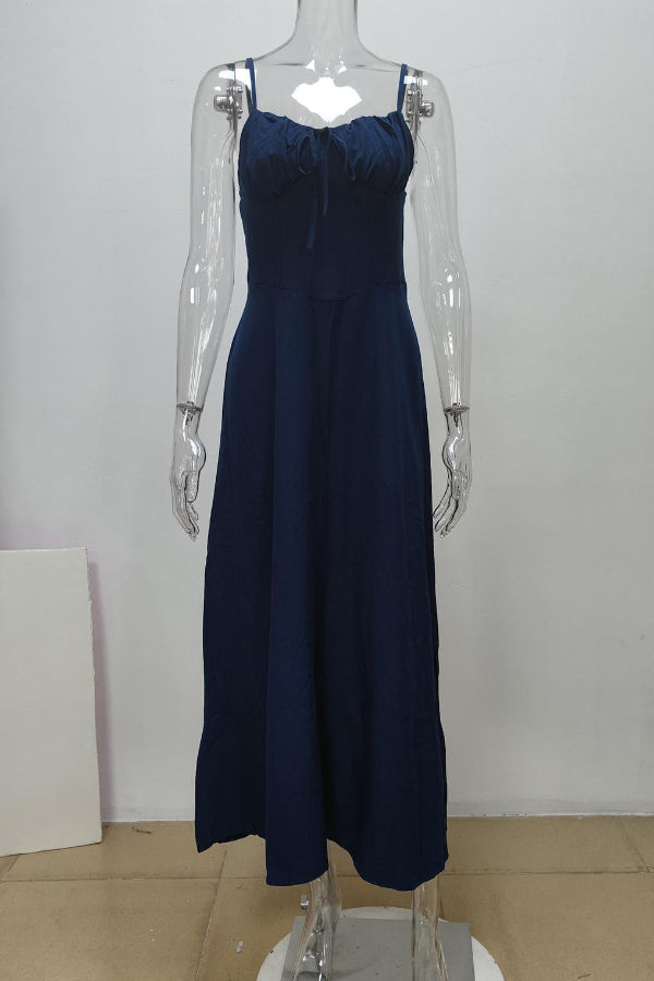 Sexy Daffodil Sleeveless Maxi Evening Dress - Fashionpara