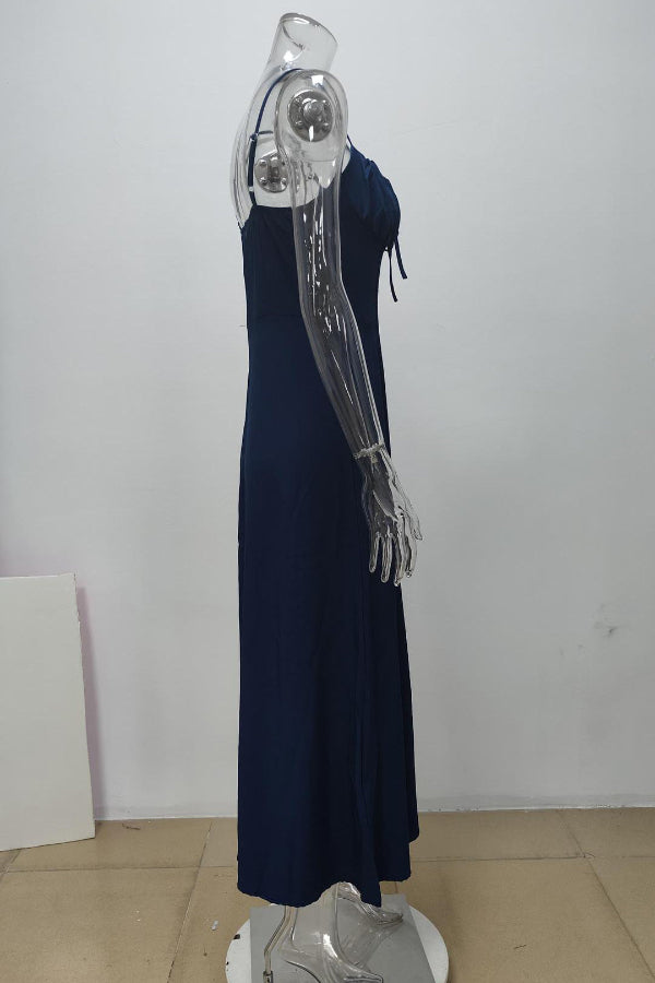 Sexy Daffodil Sleeveless Maxi Evening Dress