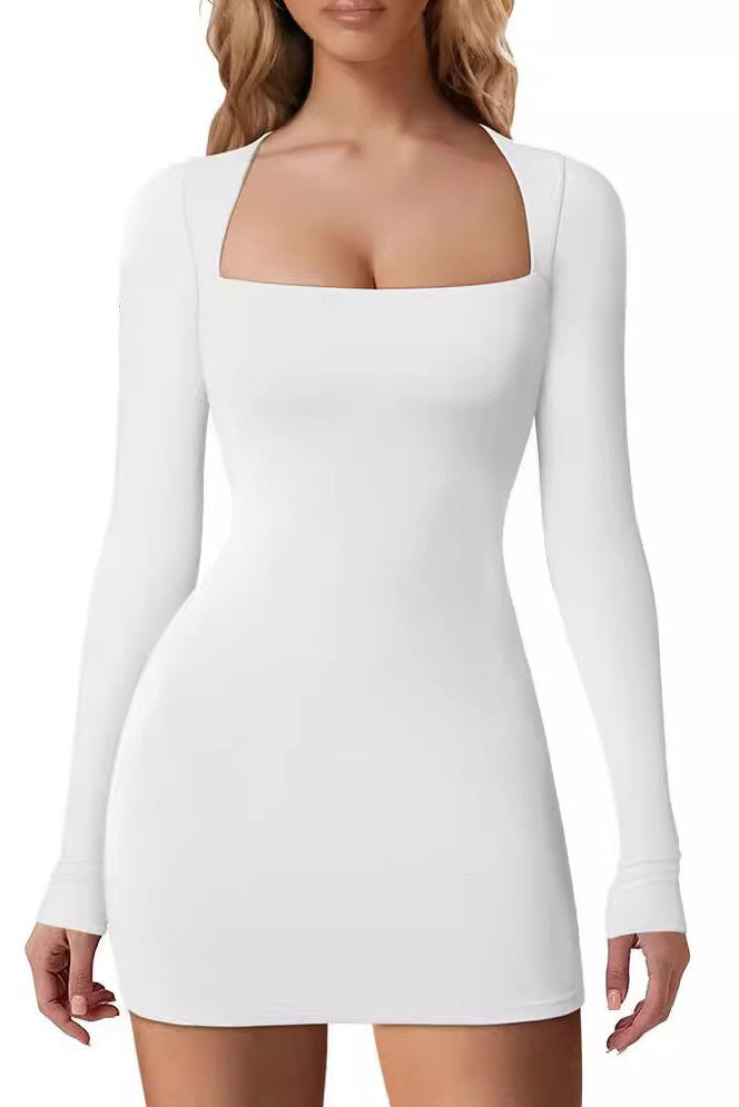 Sexy Mini Bodycon Long Sleeve Little Black Dress