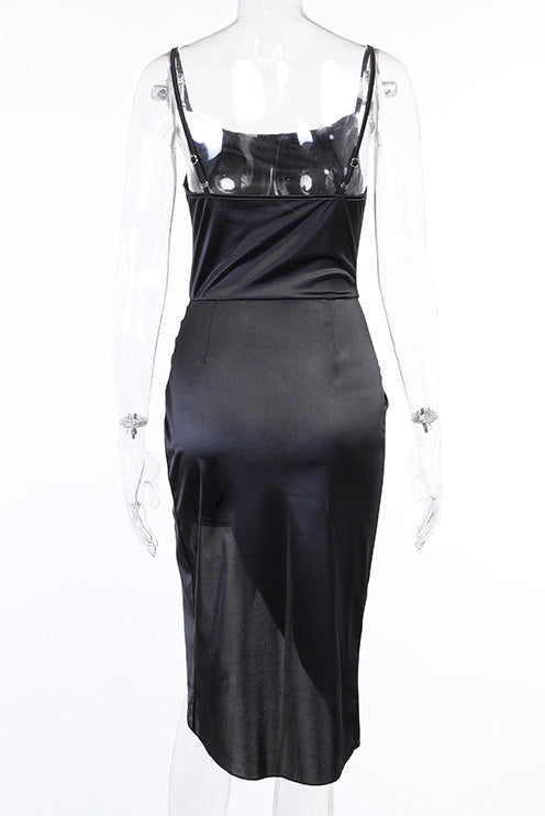 Sexy Spaghetti Straps High Slit Party Dress  Fashionpara