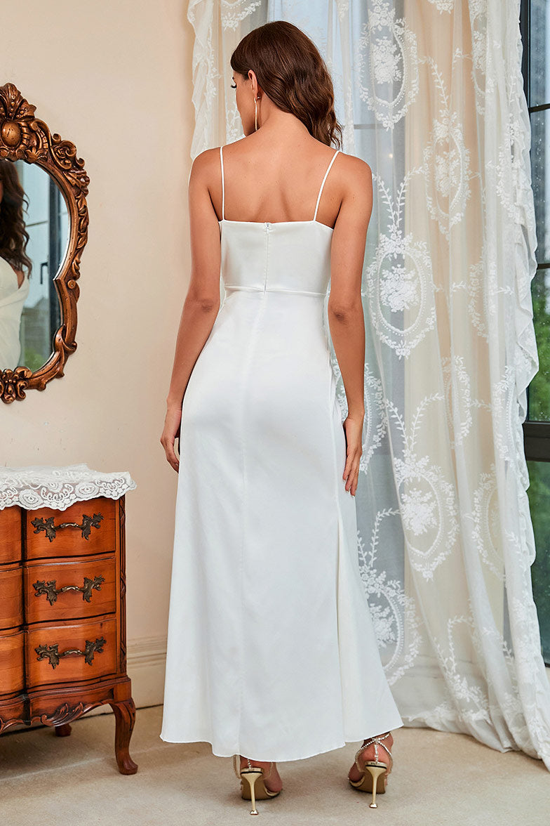 Sexy White Sleeveless Prom Gown Evening Dress  Fashionpara