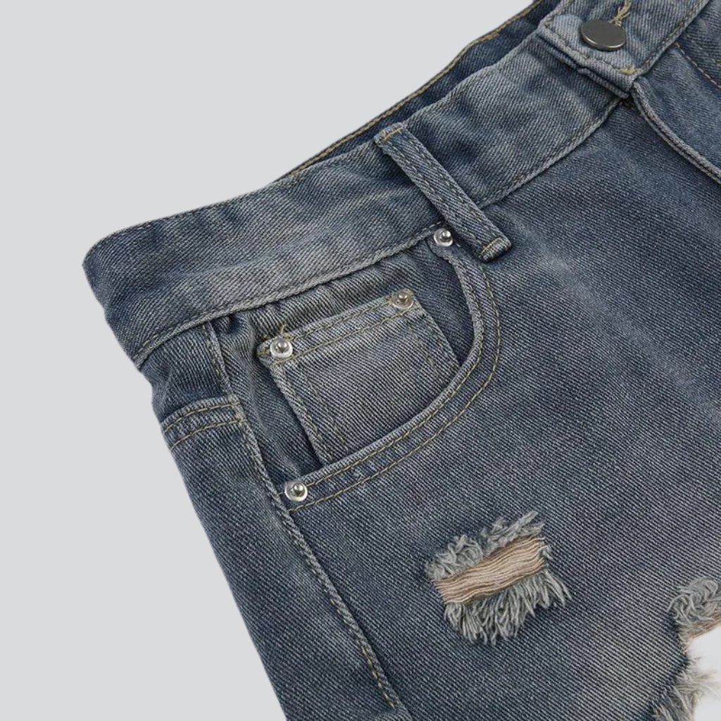 Y2k distressed jean shorts - Fashionpara