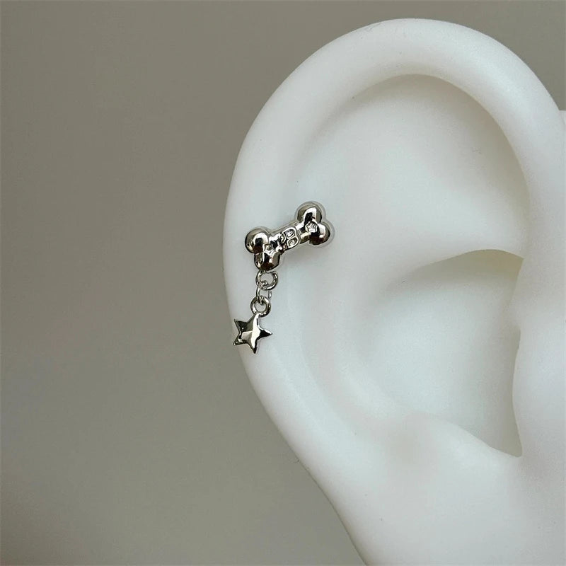 Shiny Saturn 316L Stainless Steel Stud Earring
