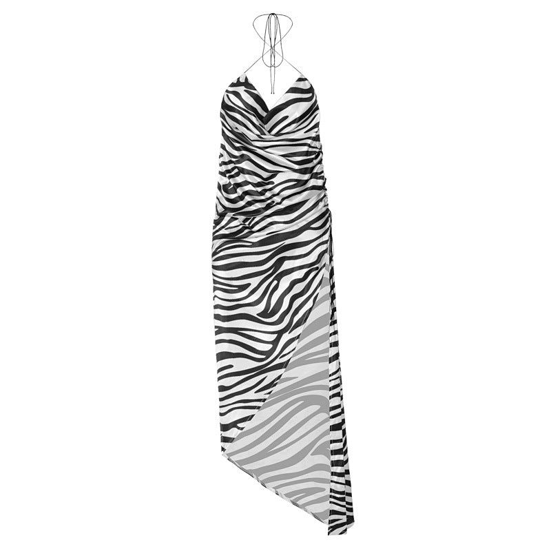 Undercover Open Back Satin Maxi Dress - View 4