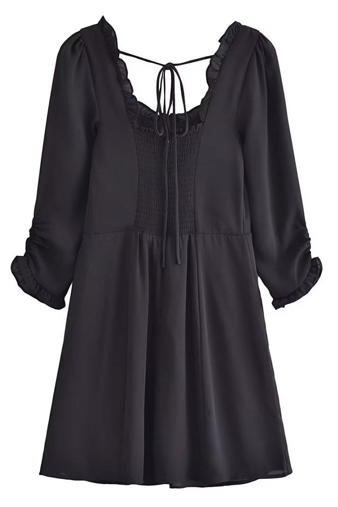 Short Mini Black Backless Dress  Fashionpara