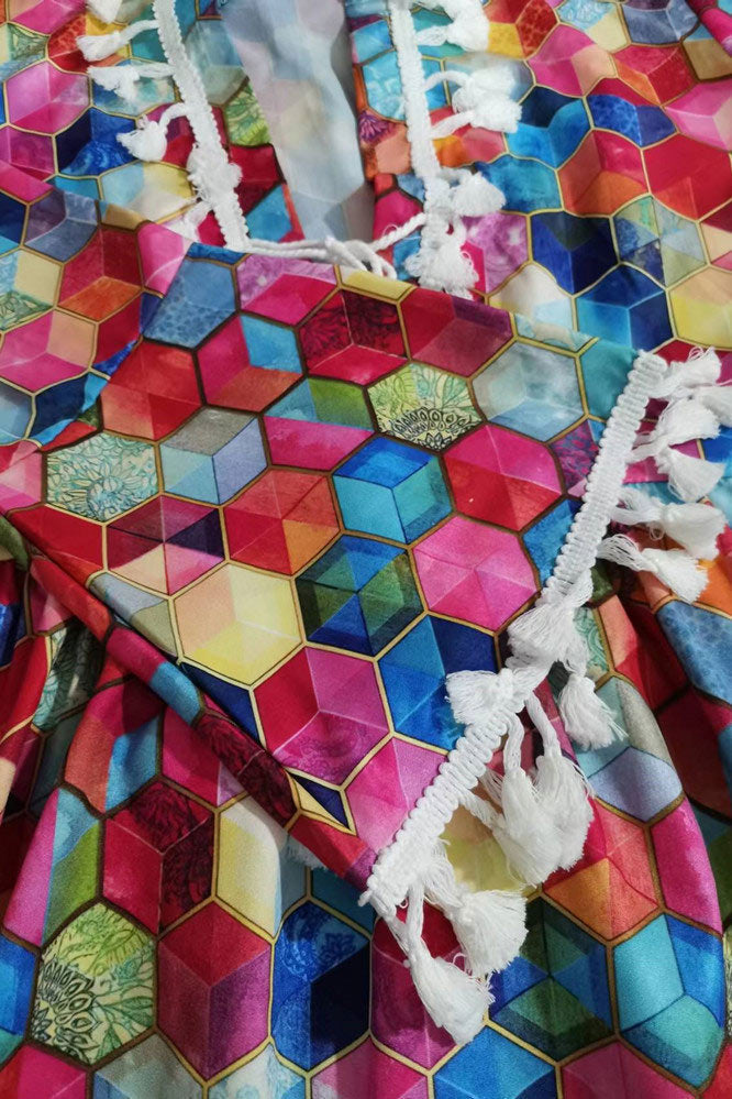 Chic Short Mini Color Block Dress Fashionpara