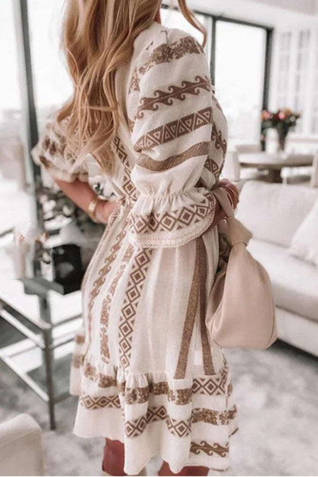 Short Mini V-Neck A-Line Dress  Fashionpara