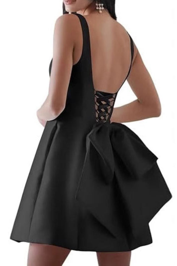 Short Mini Backless Party Homecoming Dress