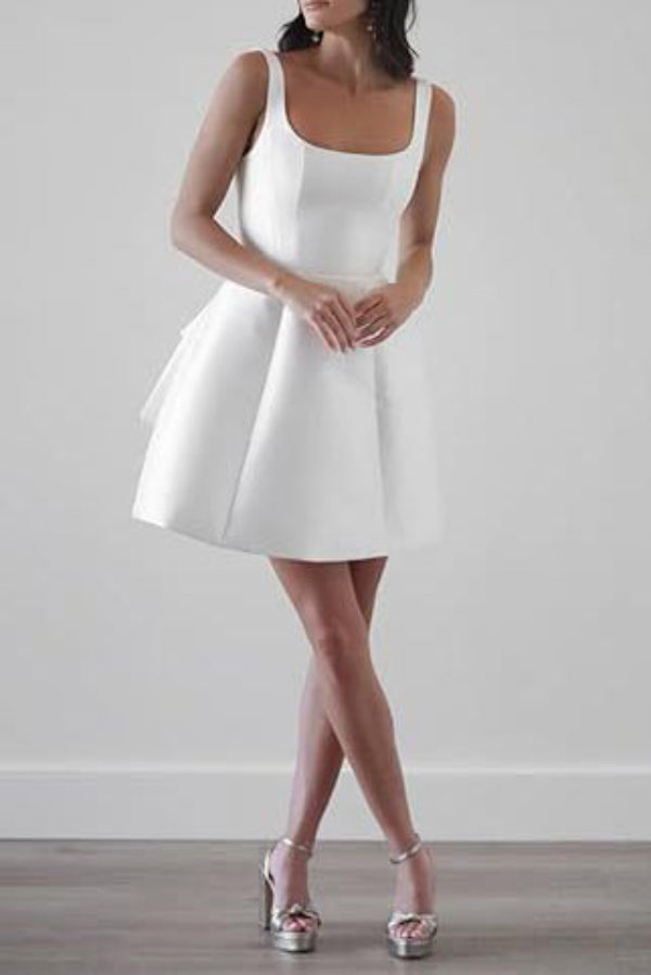 Short Mini White Backless Party Homecoming Dress