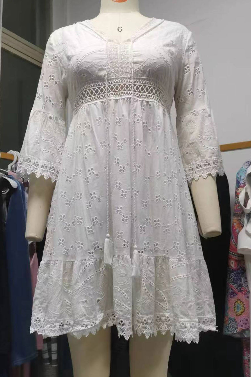 Short Mini White Lace Dress  Fashionpara