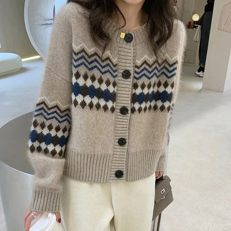 Loose O-neck Office Cardigan