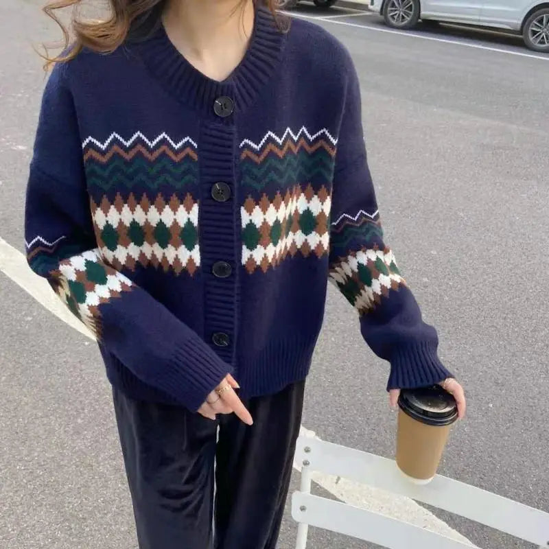 Loose O-neck Office Cardigan 3