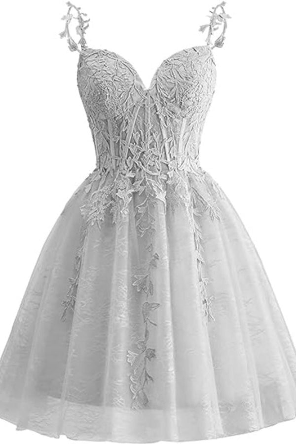 Short Sky Blue A-Line Embroidery Party Sweet 16 Dresses