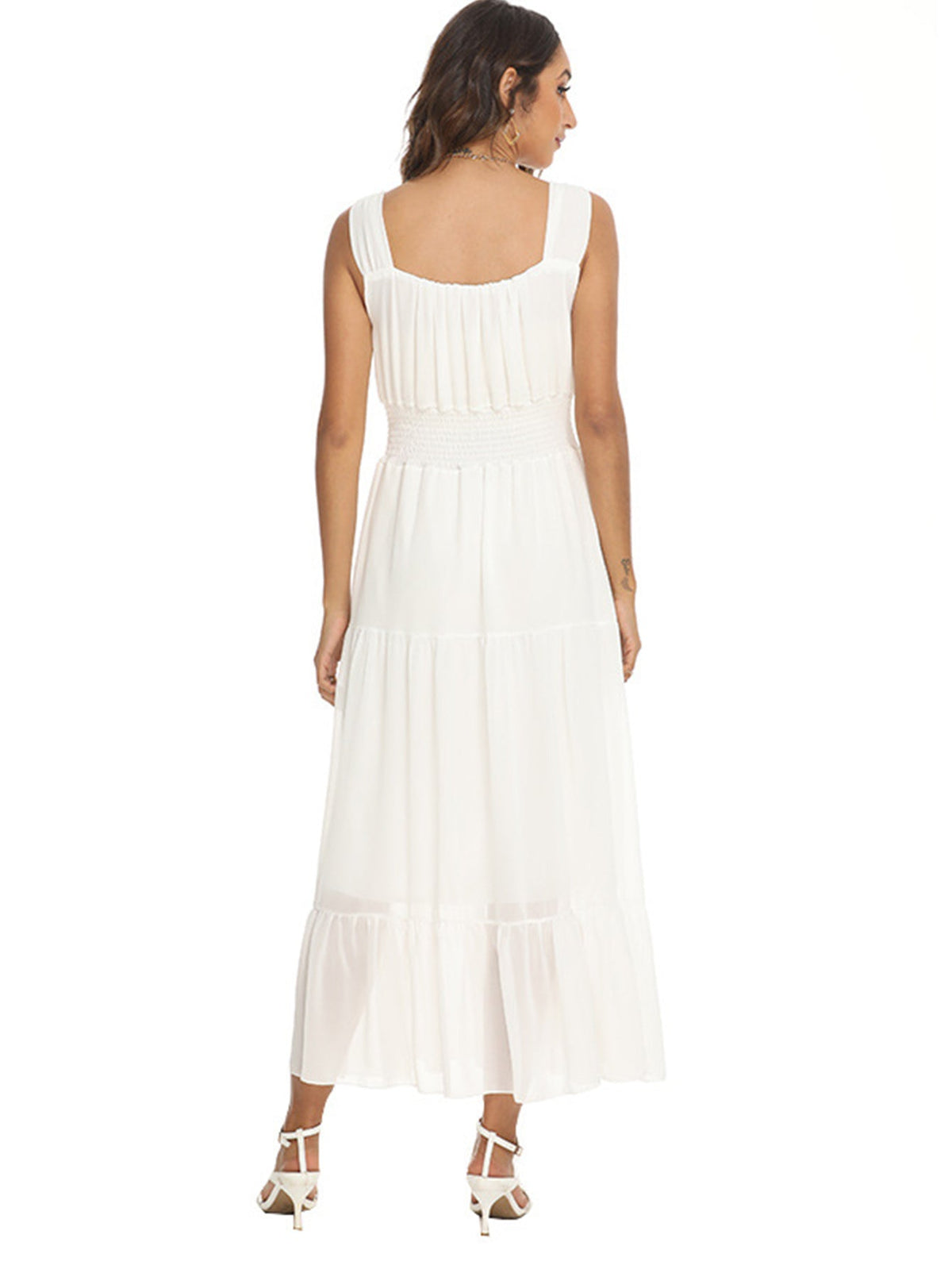 KittenAlarm - Smocked Waist Maxi Dress