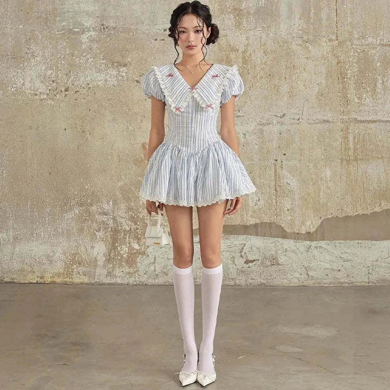 Soft Girl Chelsea Collar Mini Dress