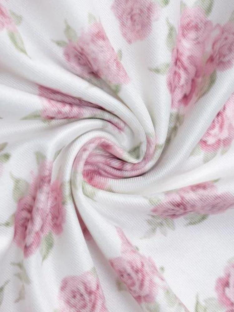 Ditsy Floral Strapless Ruched Bodycon Mini Dress 4