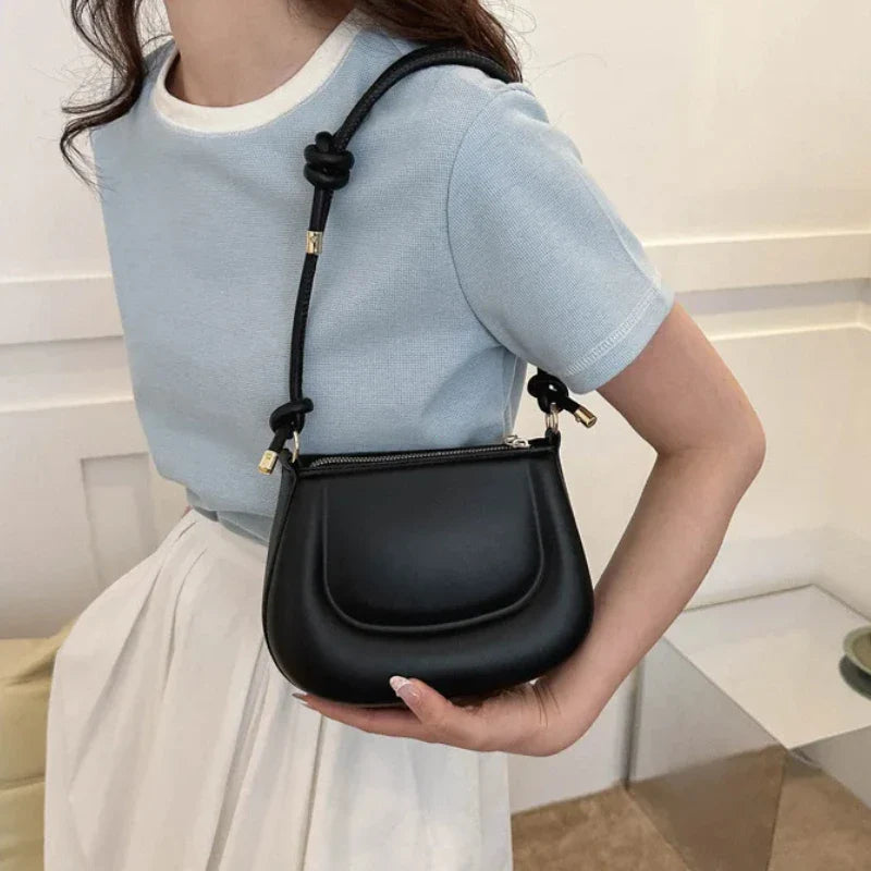 Purple Retro PU Leather Crossbody Shoulder Bag