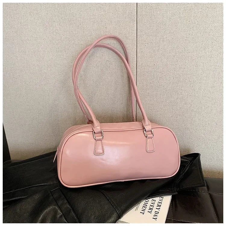 Spring Retro PU Leather Underarm Shoulder Bag