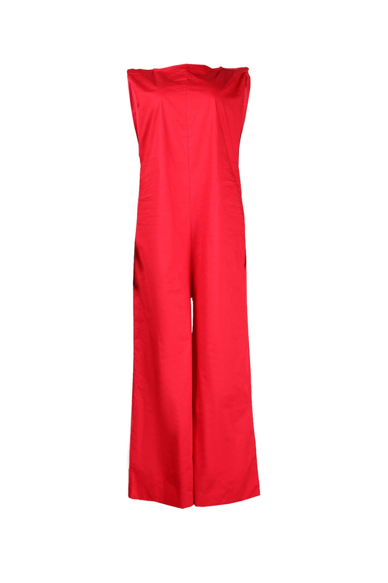 Solid Sleeveless Wide Leg Jumpsuits - Fashionpara