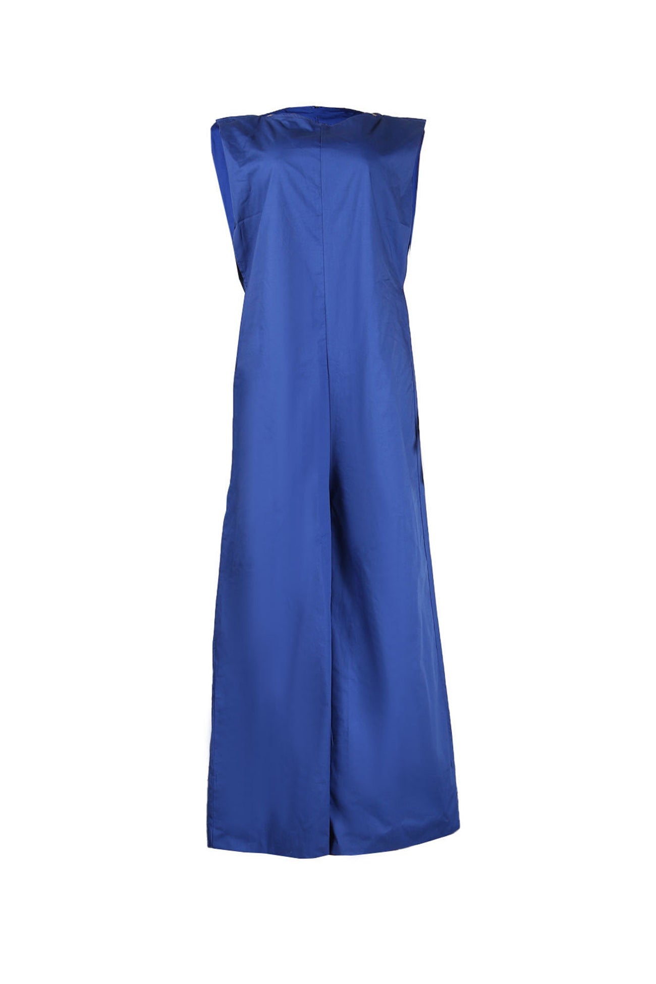 Solid Sleeveless Wide Leg Jumpsuits - Fashionpara