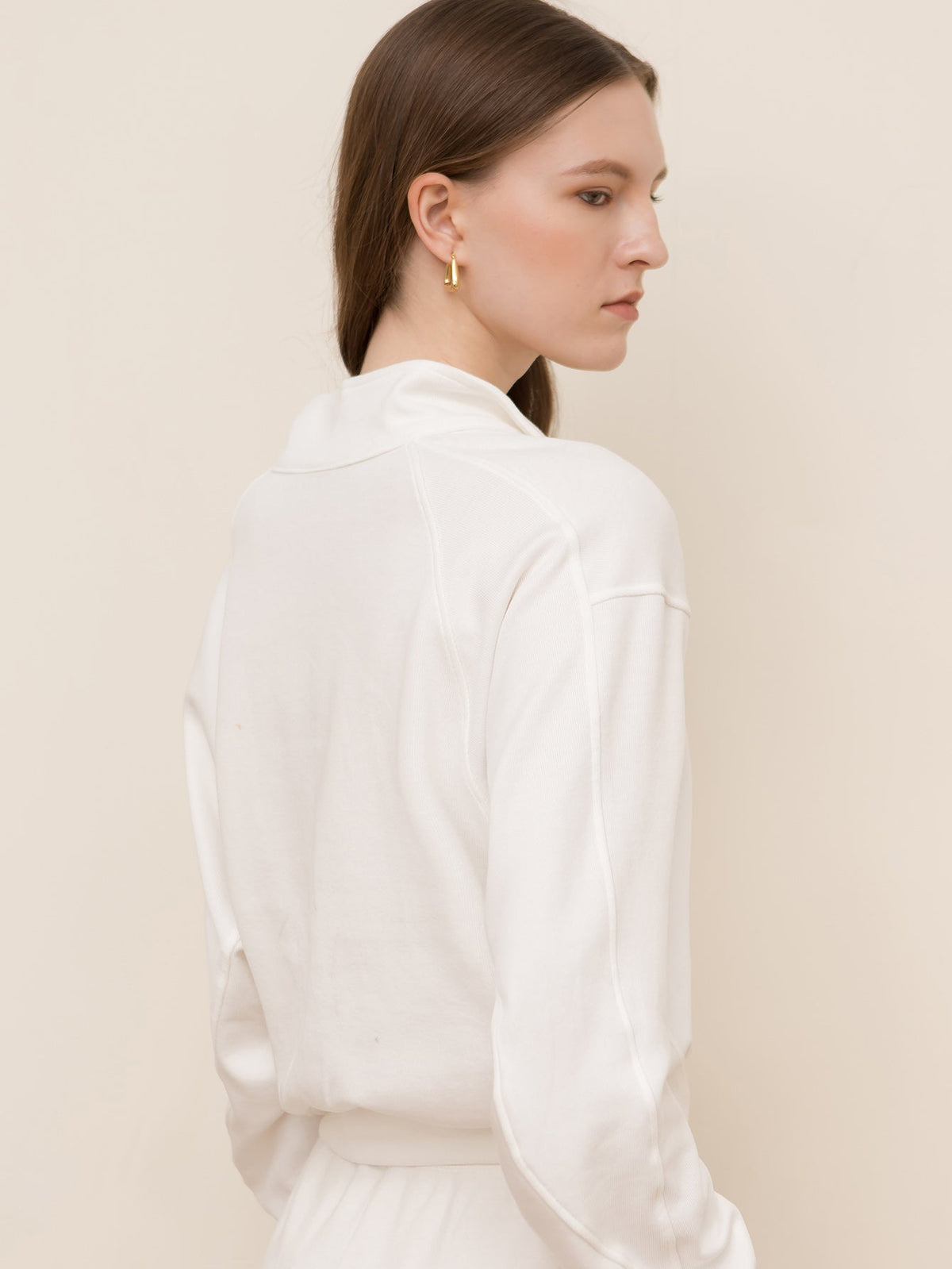 KittenAlarm - Solid color loose long-sleeved zipper sweater