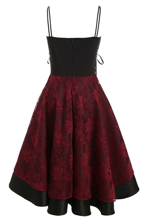 Spaghetti Straps A-Line Lace Party Dress  Fashionpara