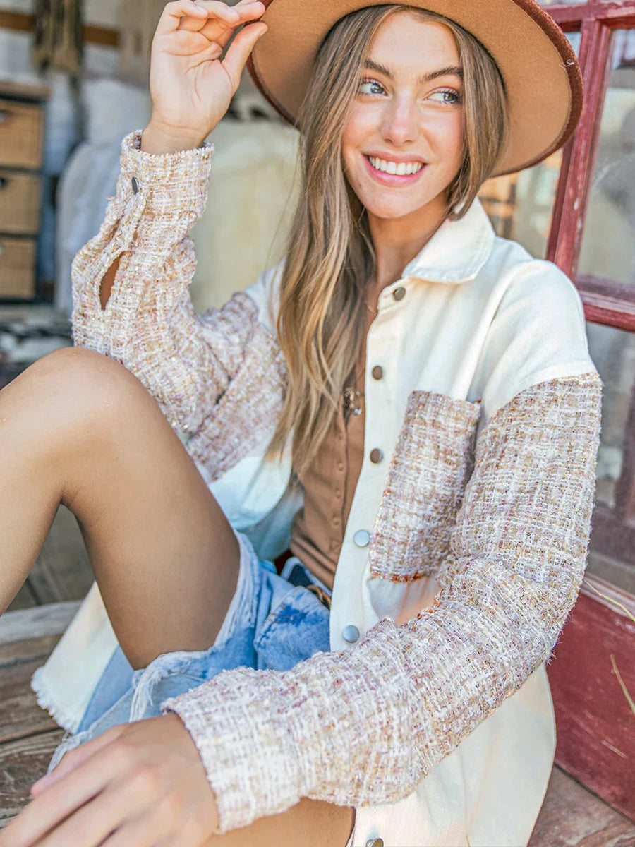 Splicing Elegant Fashion Loose Chic Commuting New Autumn Coats - Fashionpara