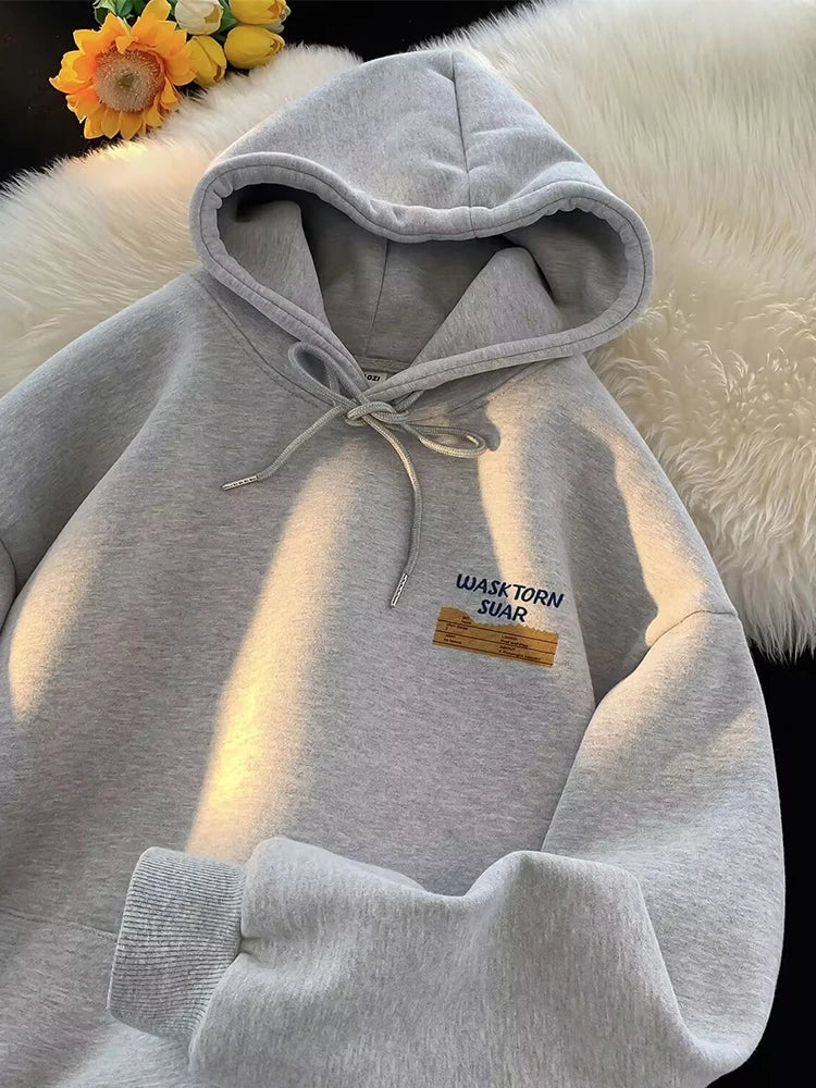 Spring Letter Graphic Streetwear Hoodie