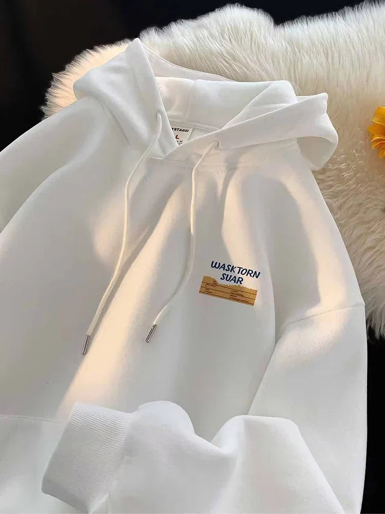 Spring Letter Graphic Streetwear Hoodie