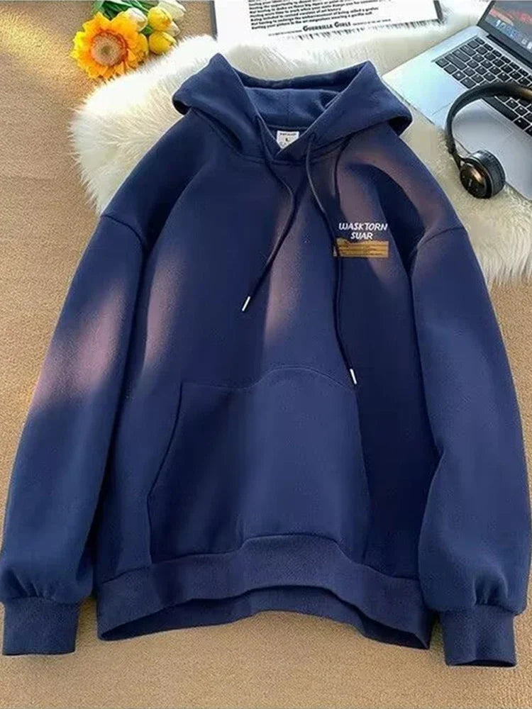 Spring Letter Graphic Streetwear Hoodie