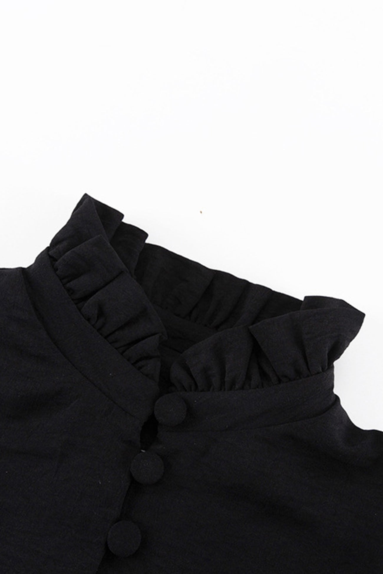 Stand Neck Single-breasted Shirt Dress