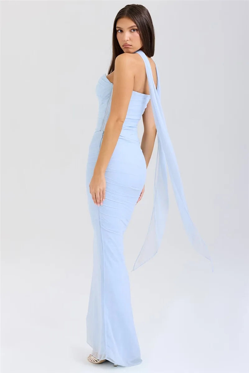 Strapless Corset Top & Maxi Skirt Two Piece Set