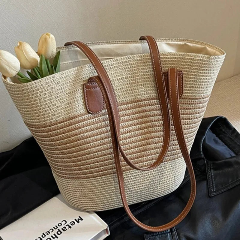 Summer Straw Bag Large Capacity Shoulder Bag
