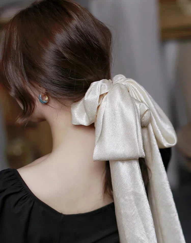 Satin French High-end Party Elegant Fashion Christmas Hair Accessory - Fashionpara