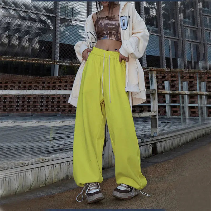 Elastic High Waist Dance Pants